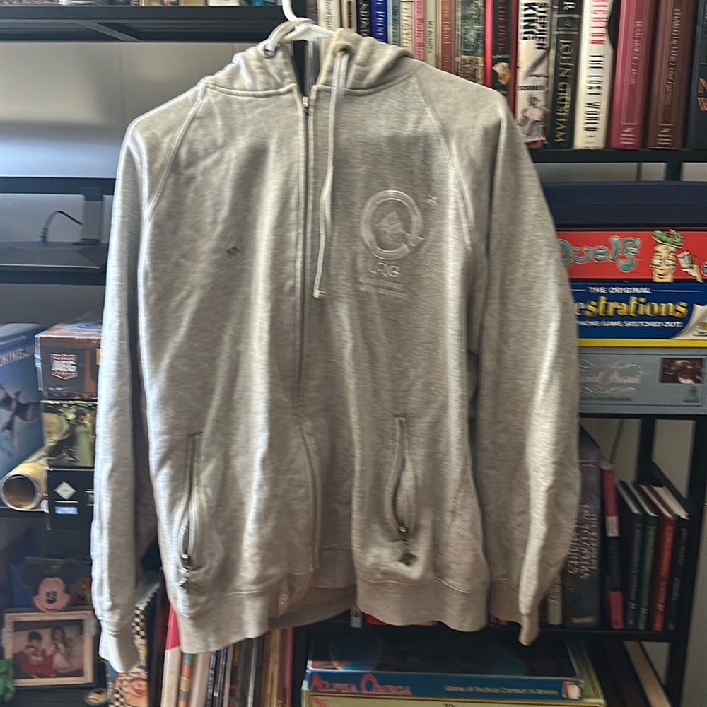 LRG Grey giraffe emblem zip up hoodie